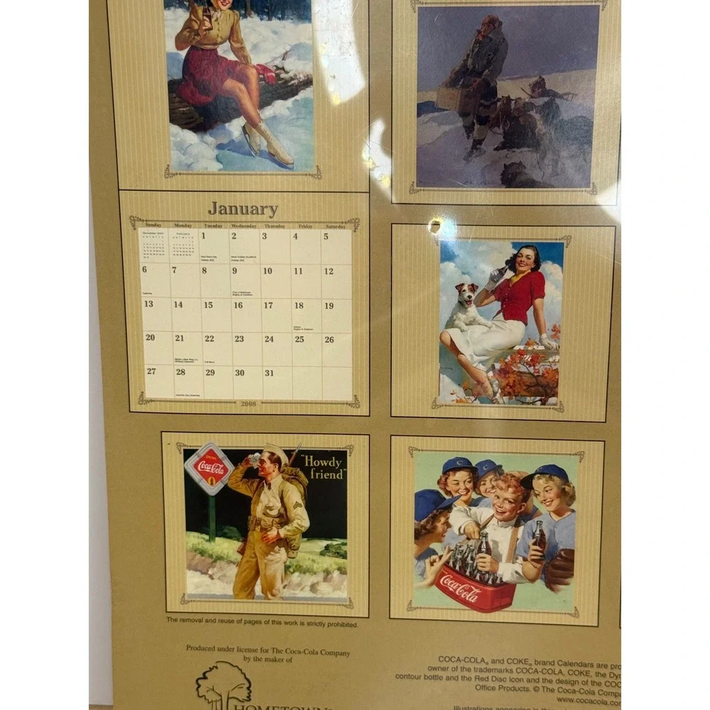 Coca-Cola 2008 Calendar Haddon Sundblom Art Vintage Advertising Collectible New